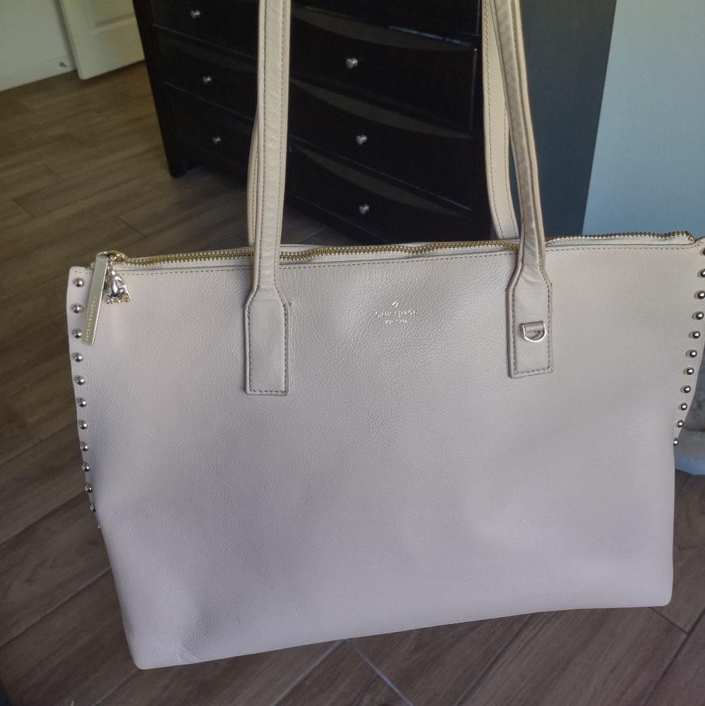Kate Spade On Purpose Studded Leather Rose Cloud Tote